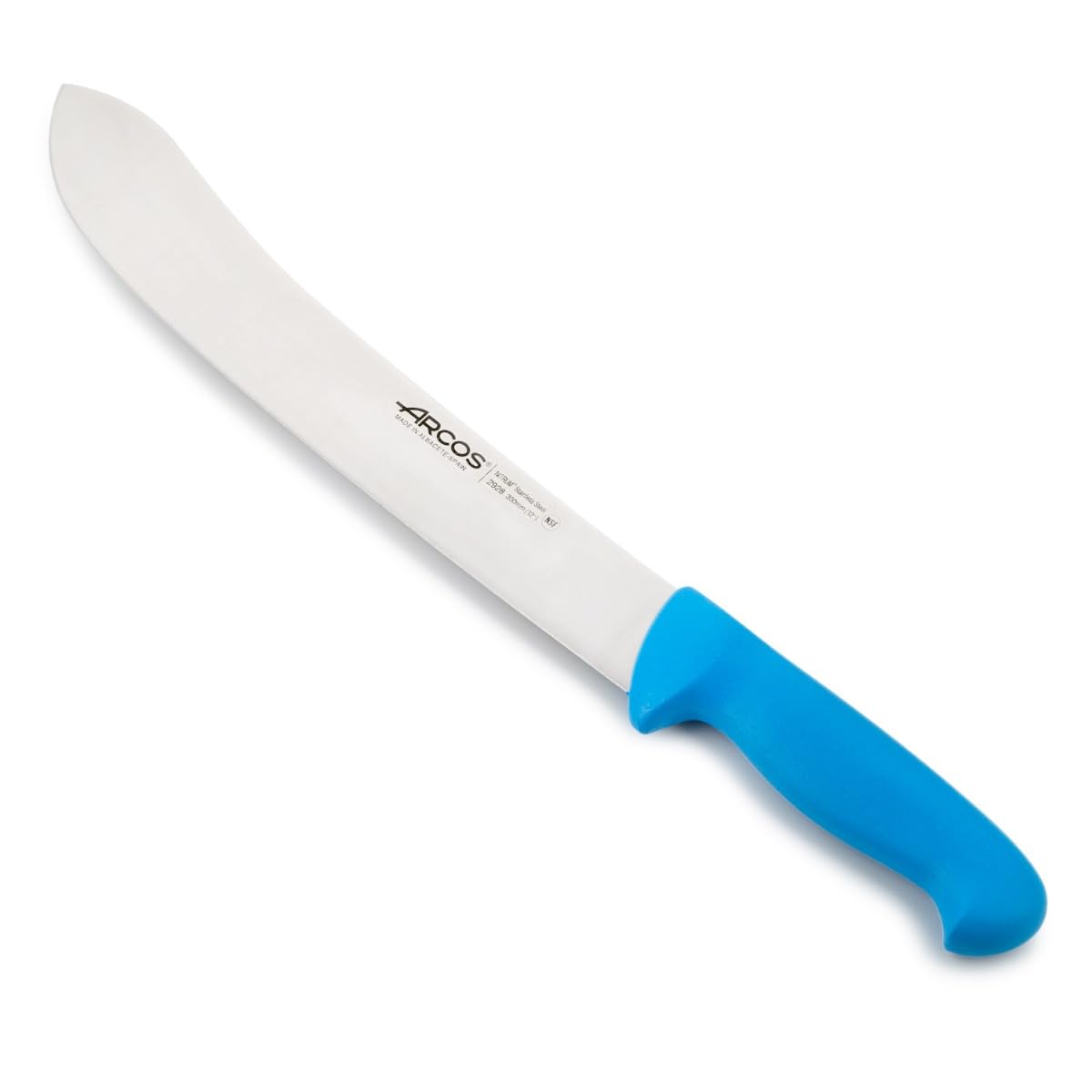 Arcos Serie 2900 - Coltello Scannare Coltello Macellaio Coltello Bistecca - Lama Acciaio Inossidabile Nitrum 300 mm - Manico Polipropilene Colore Blu