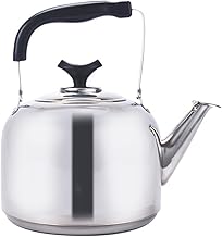 DOITOOL Whistling Tea Kettle Stovetop Tea Pot 5L Stainless Steel Teapot Coffee Tea Kettle Heating Water Container Water Boiling Kettle Hot Water Kettle with Handle for Gas Stovetop