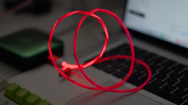Image of USB A to C Android Data Cable, Red Model Supports Fast Charging and high-Speed Data Transmission, Equipped with LED to Display Current, Compatible with All Type C devices-39 inches Red.