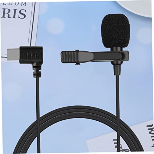 Milisten 1 peça Win Black Length Lavalier Professional Wire M para microfone de encaixe, com fio, ti