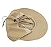 Home Prefer Adult UPF 50+ Sun Protection Cap Wide Brim Fishing Hat with Neck Flap Khaki