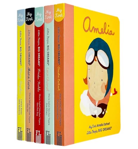 Image of Little people, big dreams series 1 : 5 books collection bundle set ( Maya Angelou ,Marie Curie,Frida Kahlo,Coco Chanel,Amelia Earhart)