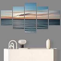 SIGNWIN 5 Panel Canvas Wall Art Modern Art Beach Coastal Expressive Global Multicolor Photography for Home Decorations Ready to Hang - 60