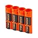 Storacell SL18650ORG by Powerpax SlimLine 18650 Battery Caddy, Orange, Holds 4 Batteries