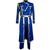 YuanCos Cosplay Colonel Roy Mustang Costume Military Uniform Outfit (Male M)