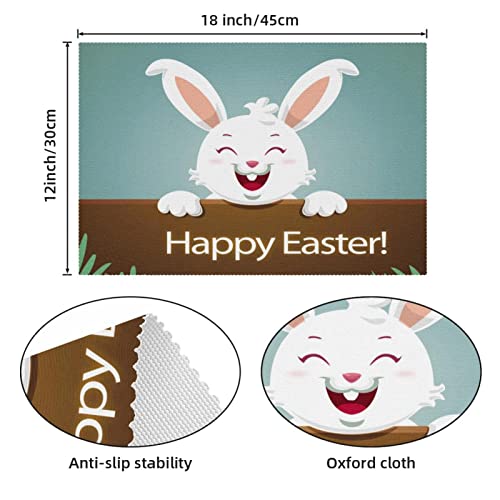 Lot de 6 sets de table Happy Easter 30,5x45,7 cm résistant chaleur - 5