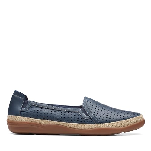 Clarks Clarks Collection Women's Elaina Ruby Loafer, Navy Leather, 9 W US