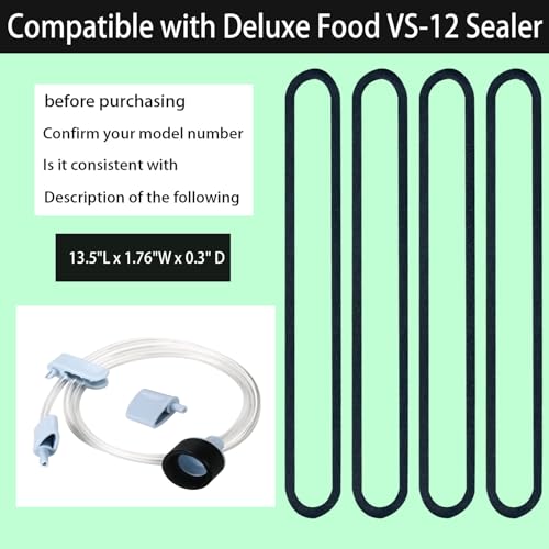 Accessory Hose for Deluxe Food VS-12 Vacuum,Foam Replacement Gaskets for Deluxe Food VS-12 Vacuum,Accessory Hose for sealing zipper bags, wine plugs, jar seals, vacuum sealing agents