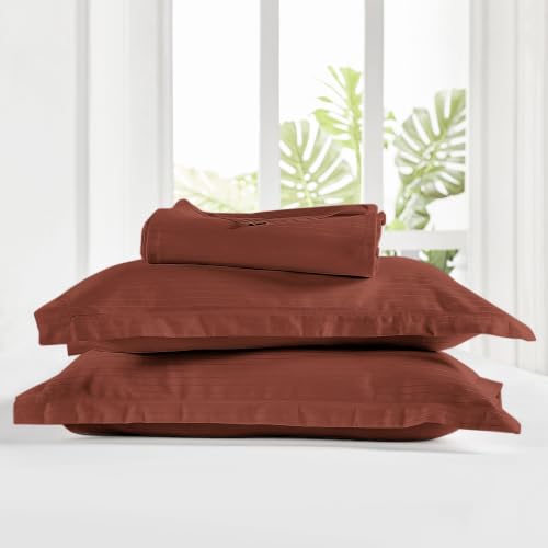 Image of myTrident Bedsheet for Double Bed King Size | 108 inch x 108 inch | Ember