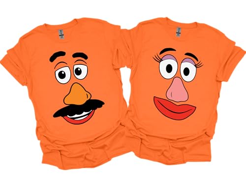 Mr Potato and Ms Potato Shirt Thanksgiving Shirts for Couple Cute Couples Shirt Fall Family Matching Tees for Couples Wife and Husband Shirt for Women