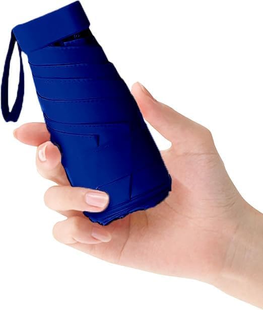 Image of SNKR ESSENTIALS HEMOVIA Mini Umbrella with Case for Men & Women (Manual Open) Compact Travelling Umbrella, Polyester & UV Protection Fabric for Summer Use in Rain & Summer- 6 Frame