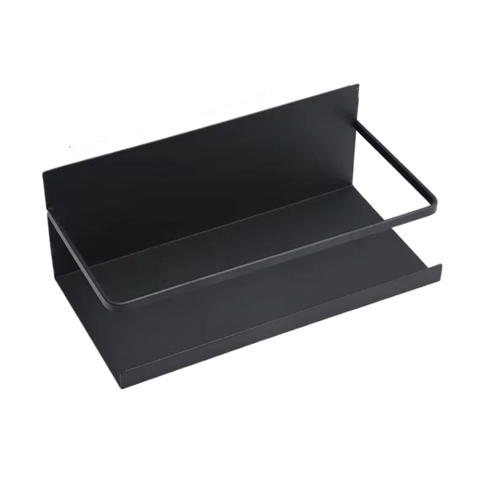 JTKSSCS Magnetic Shelf Magnetic Storage Shelf For Refrigerator Hanging Spice Rack Seasoning Washing Machine Side Organizer(1pcs Black)