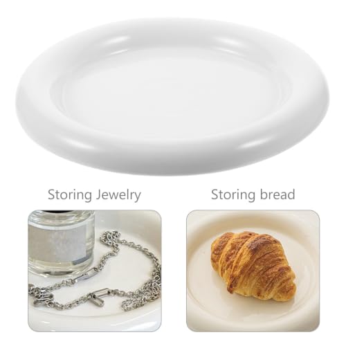 COHEALI Assiette à Hors-d'œuvre en Céramique Blanche, Forme Créative – vue 9
