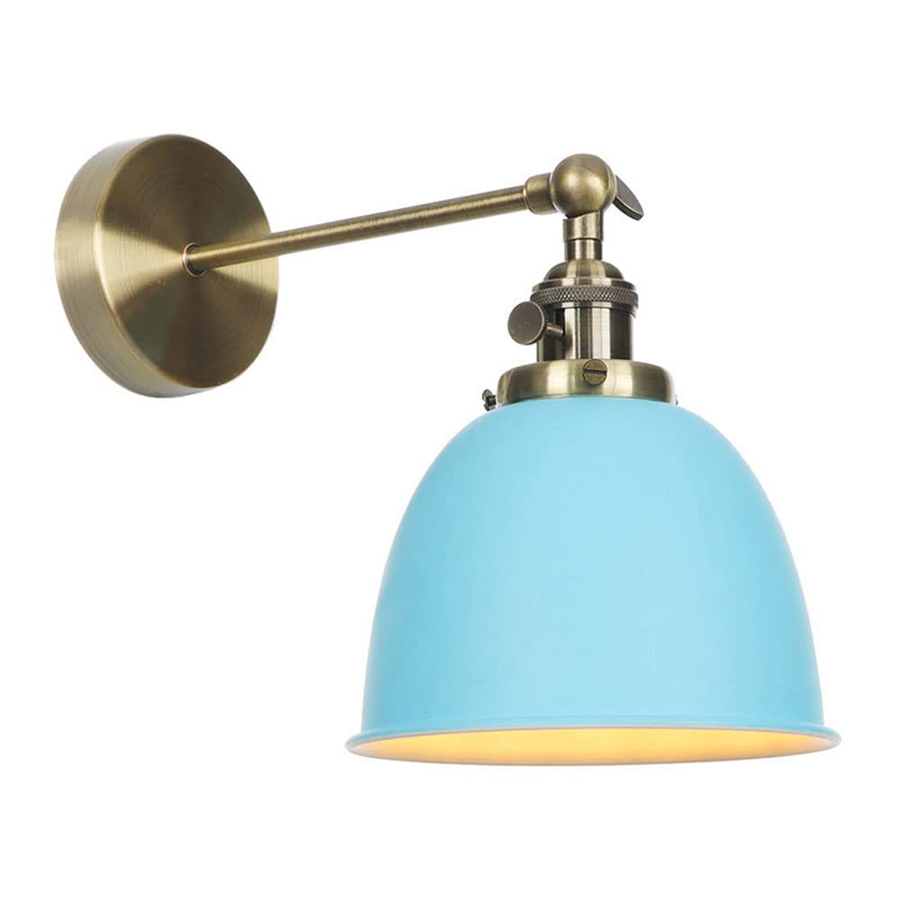Kbuukyyxouy Blue Dining Room Decor Wall Sconce, Colorful Unique Decor Wall Lighting Fixture, Metal Indoor Minimalist Creative Wall Lamp, For E27 Warehouse Fireplace Wall Mount Light(Blue)