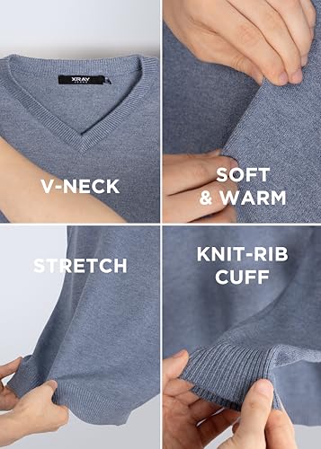 X RAY Boys School Uniform Sweater V-Neck (XS - XXL), Big Boys' & Little Kids Youth Long Sleeve V Neck Pullover Sweater4