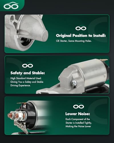 Image of SCITOO Starter Motor fit for Mazda for 3 2.0L 2012-2018,for Mazda for CX-3 2.0L 2016-2020,for Mazda for CX-5 2.0L 2013-2016 Replacement Starter 19981