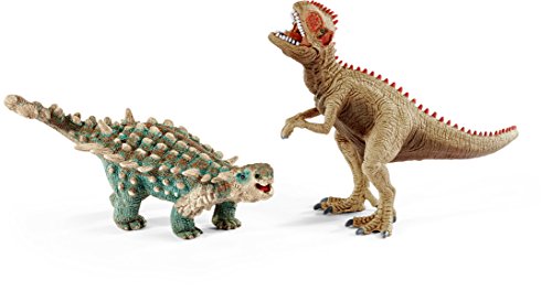 Schleich 41426 - Spielzeugfigur, Saichania und Giganotosaurus, klein