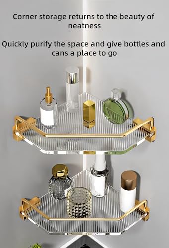 Estante de ducha esquinero de 3 capas impermeable para champú y baño 6