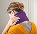 Microwavable Heating Pad for Neck, Back & Shoulders - Heating Bean Bag Microwavable Pillow - Cleaned Wheat & Lavender Aromatherapy Heating Pad Wrap - Amazing Health, Purple