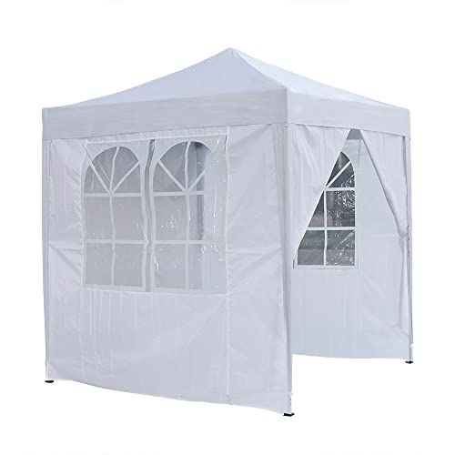 Panana 2 X 2m Pop Up Gazebo Waterproof Outdoor Garden Marquee Awning Party Tent Canopy and Carry Bag White