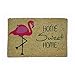 Produktbild Koko Doormats Fußmatte / Fußabtreter Kokos "Flamingo Home Sweet Home" Original und Spaß / Natural Kokosfaser-basierte PVC, 40x60 cm. für Außen und Innen.