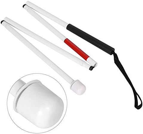 Folding Mobility Cane for the Vision Impaired and Blind, Flexible and Walking Aid, Collapsible Walking Stick and Mobility Aid, 127 cm in 4 Sections, Aluminium Alloy Walking Stick