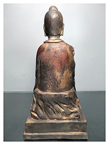 Statue de Surong en bronze et laque cinabre de collection - 6