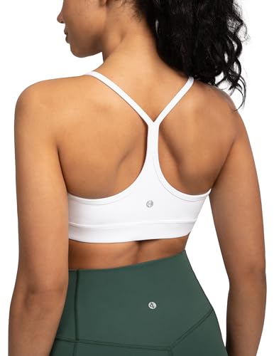Image of Colorfulkoala Women's Dreamlux Y Back Sports Bra Low Impact Padded Workout Top with Built in Bra A-C Cups