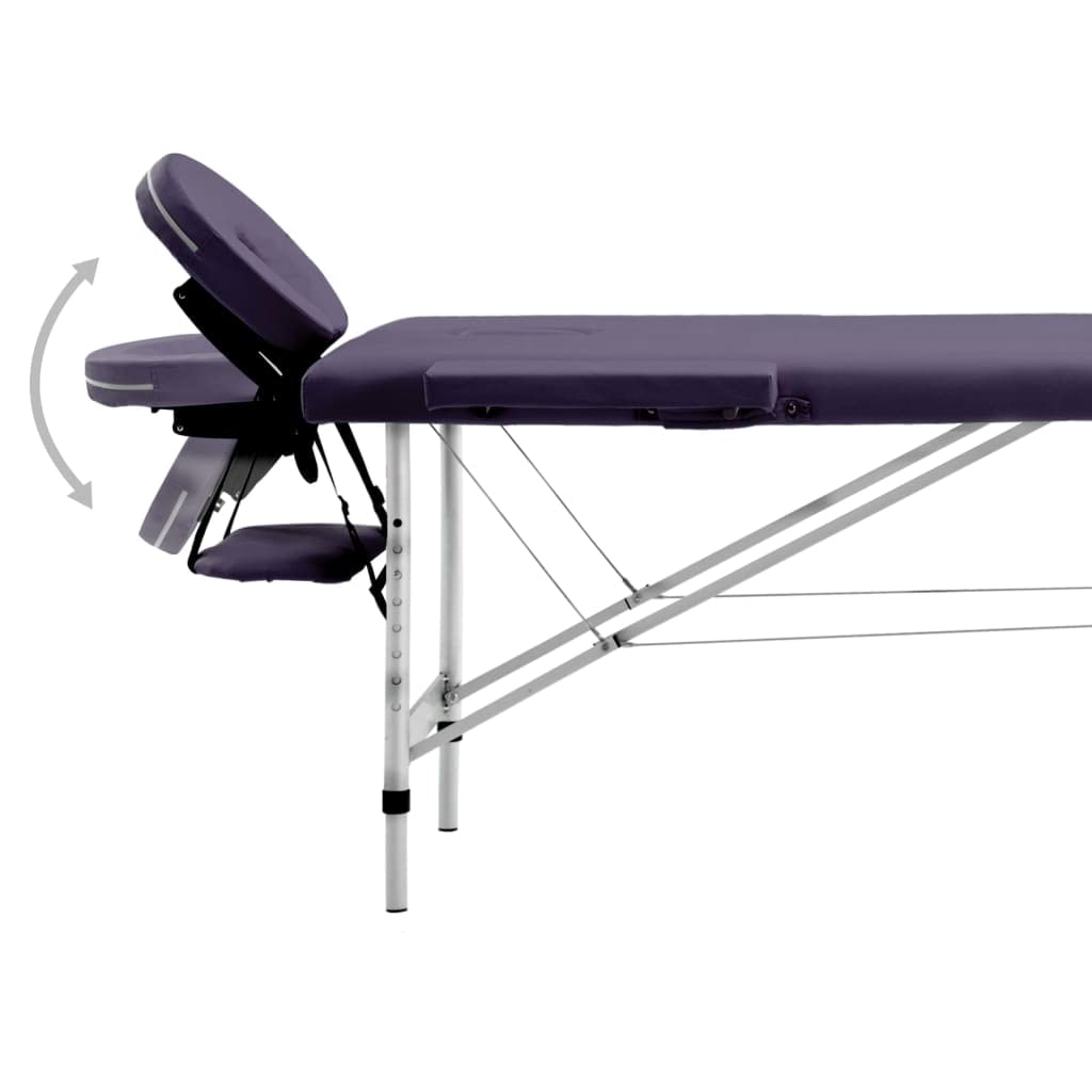 Mangloder Klappbare Massageliege mit Aluminiumgestell 2 Zonen höhenverstellbar Tragbar für Spa Praxis Studio Kosmetikliege