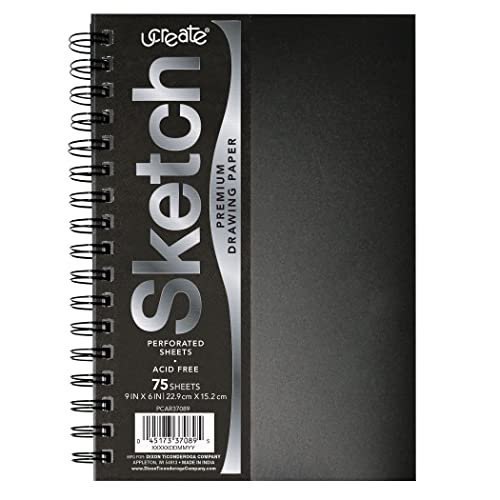 Carnet de croquis 22,9x15,2 cm avec couverture polyéthylène rigide - 2