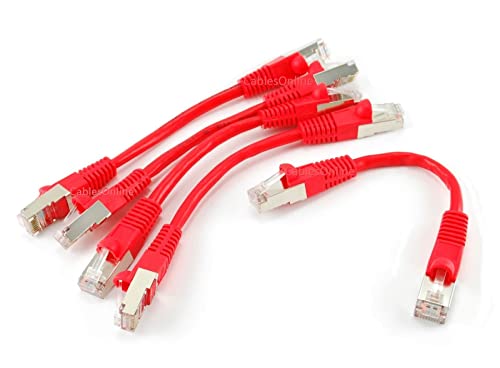 CablesOnline Pack de 5 cables de red CAT5e de 6 pulgadas miniatura 1