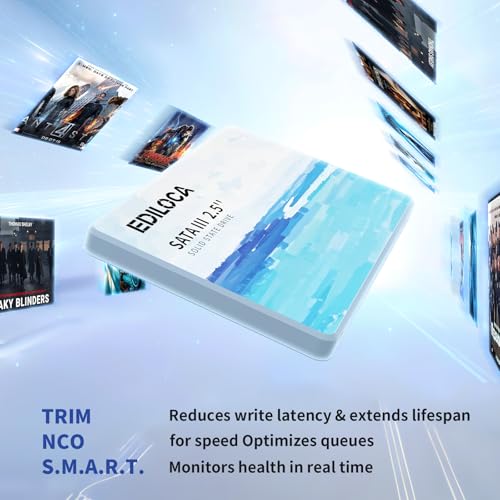Image of Ediloca 2TB SSD Internal Solid State Drive, 2.5 inch SATA III 6Gb /s, Up to 500MB /s Read Speed, 3D NAND Flash, Shock Drop-Proof for PC /Laptop /Desktop /NAS, Compatible with Windows /Mac /Linux (ES580E)