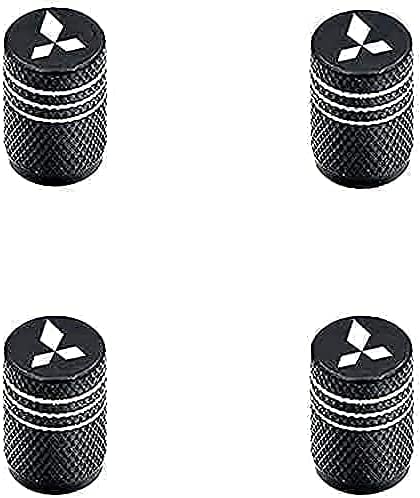 4 Pièces Métal Capuchon de Valve Auto pour Mitsubishis ASX Lancer Pajero Outlander L200 EVO Lancer EX Pajero, Capuchon Antipoussière, Étanche Bouchon de Valve, Anti Rouille Couvre-Valve Cover