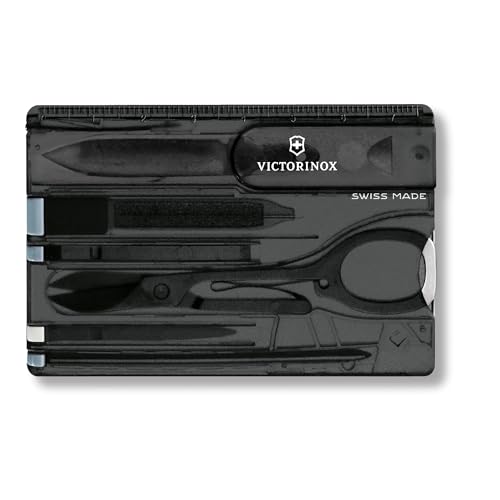 Victorinox Swiss Card Classic 10 Function Swiss Army Multitool, Black Transparent by Victorinox - Used condition - CA$32.79