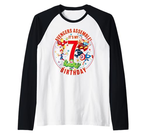 Marvel Avengers Assemble t-shirt anniversaire 7 ans anti-déformation pour fête active