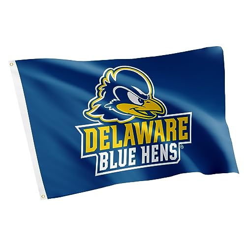 Desert Cactus University of Delaware UD Flag - 3 x 5 Feet Fightin Blue Hens Banner, Indoor/Outdoor Durable Fabric, 100% Polyester Design (Blue)