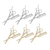 Gogogmee 8 piezas Broche Metálico para Peluqueros con Diseño de Herramientas de Peluquería Decorativo para Ropa de Trabajo y Accesorios de Moda para Barberías y Uso Diario