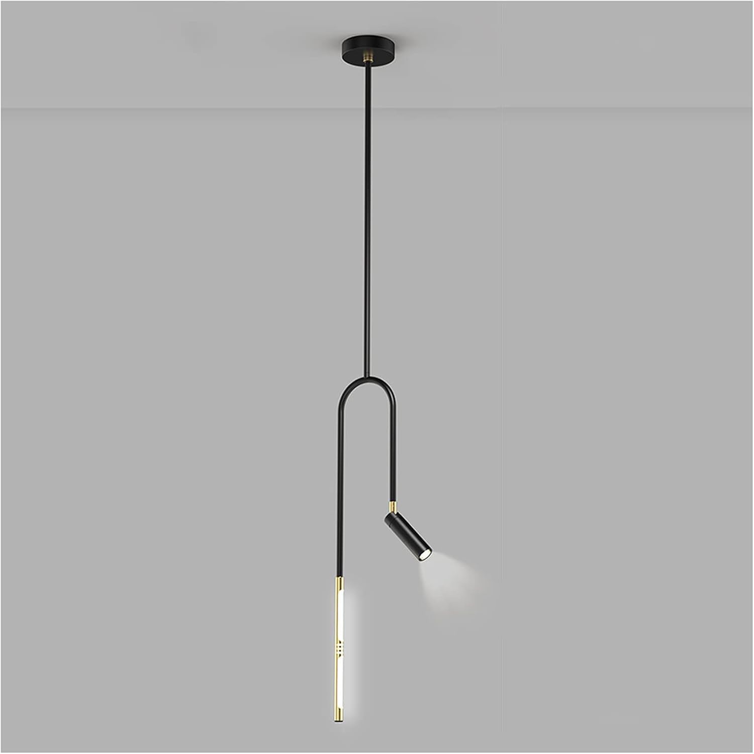 Lustre LED à tête unique compact pour gagner de l'espace sur la table de chevet
