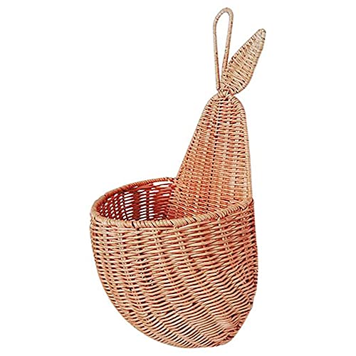 Cesta de mimbre artesanal trenzada a mano para decoración de estancias y dormitorios