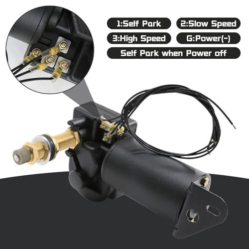 Image of WWF12C18 Windshield-Wiper Motor | Windshield-Wiper Motor Fit for Replacement 12V MRV and Automotive Boat & Car Wiper Motor Replaces 34010 4R2.12.R110D WWF12C18