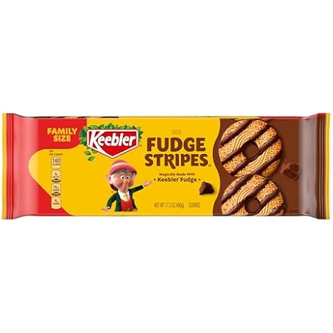 Keebler Fudge Stripes Original Cookies Family Size, 17.3 Oz. (Pack of 1) Cover