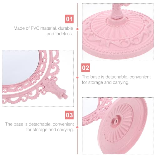 Espejo de Maquillaje Vintage con Base 360º Rosa miniatura 3