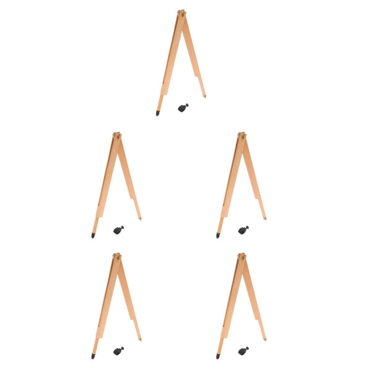 5 Pezzi Compasso da Disegno in Legno Clip per Lavagna, Regolabile