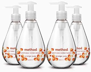 Method Anti-Bacterial Hand Wash, Orange Yuzu, 350ml (Pack of 4)