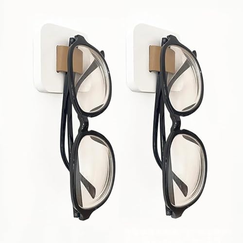 Sunglasses Organizer Wood Sunglasses Storage Wall Mounted Eyeglasses Holder Eyewear Display,Home Decor,short-2-White