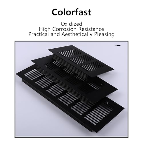 Rectangular Ventilation Grille, 2Pack 150mm*50mm Air Vent Grille, Aluminum Alloy Kitchen Air Vent Cover - Image 4