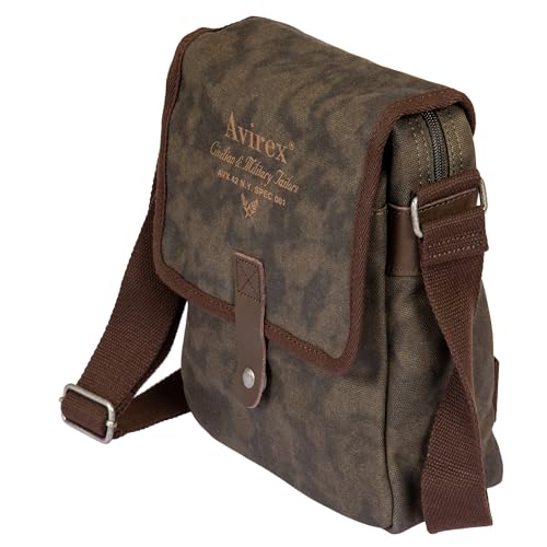 Bolso mediano Avirex de lona verde oscuro ideal para el día a día urbano 2