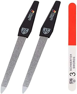 3 Swords Germany - SAPPHIRE NAIL FILE SET 2 PIECES with 1 PIECE 3-way nail buffer – NAIL CARE MADE IN SOLINGEN/GERMANY