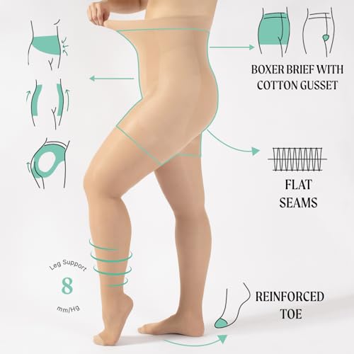 CALZITALY High Waist tights Control Top Shaping Nylons, Shaping Pantyhose, 20 Denier Sheer Shaping Tights for All Day Use2