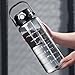 cdar Sports Water Bottle with Lid Leak-Proof Wide Mouth BPA-Free Water Cup 1.5L/2L Large Capacity Drinking Cup for Gym Travel Home School Black 1500ML
